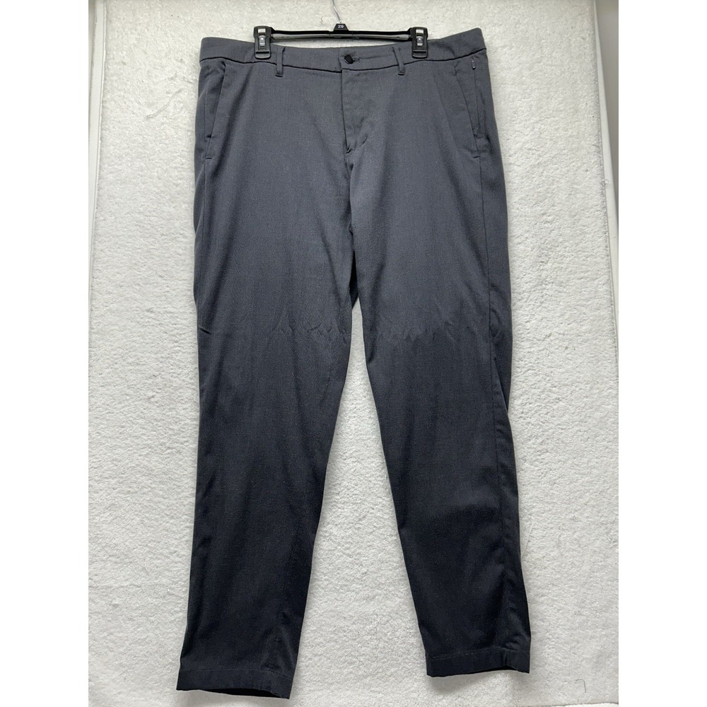 Lululemon Mens Size 38X31 Gray Commission Slim Fit Warpstreme Pants (U2)